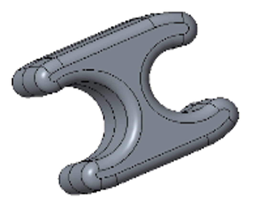 H-shaped thread buckle (black)