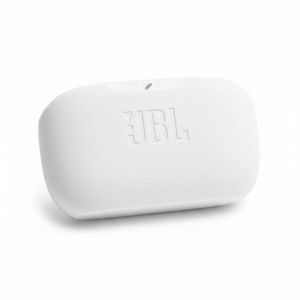 Boîtier de charge JBL Wave Buds 2 fermé - logo JBL