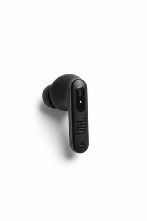 Écouteur gauche noir JBL Tune Flex 2 – Fond blanc studio