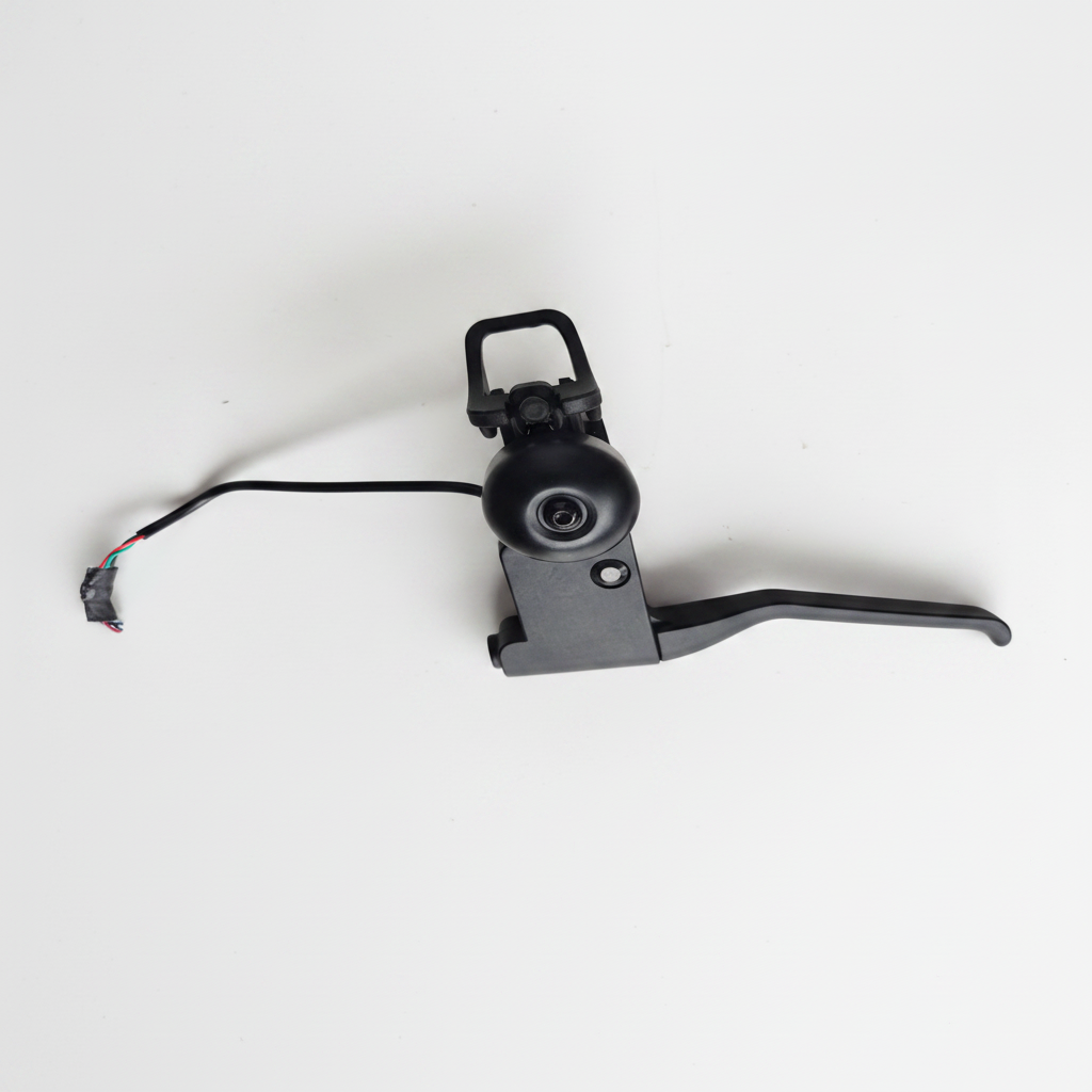 Levier de frein NAVEE V50 V50i Pro – vue 3/4 détail levier et connecteur électrique