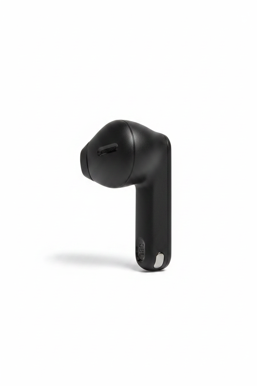 Écouteur droit noir JBL Tune Flex 2 – Vue studio fond blanc