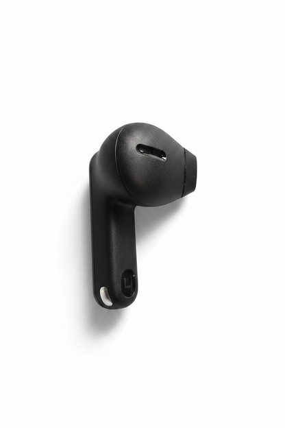Écouteur gauche noir JBL Tune Flex 2 – Vue profil fond blanc studio