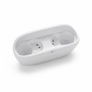 Boîtier de charge JBL Wave Buds 2 ouvert avec écouteurs - vue de face